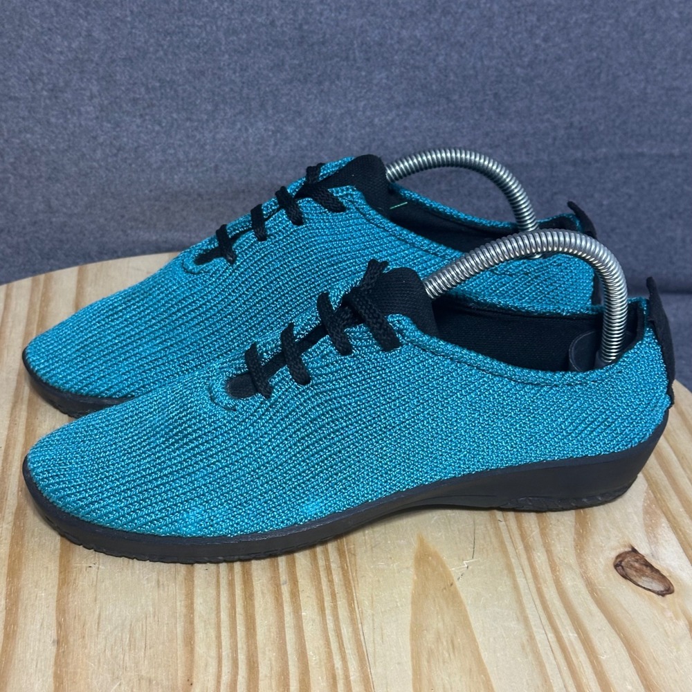 Arcopedico Knit Comfort Shoes Teal Blue Lace Up Walking Women's‎ 9 Lightweight - Picture 3 of 9